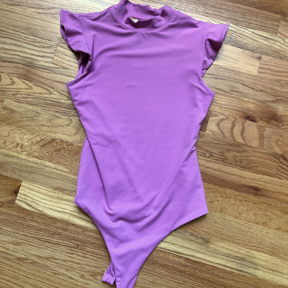 NEW WITH TAGS! Lavender mock neck bodysuit